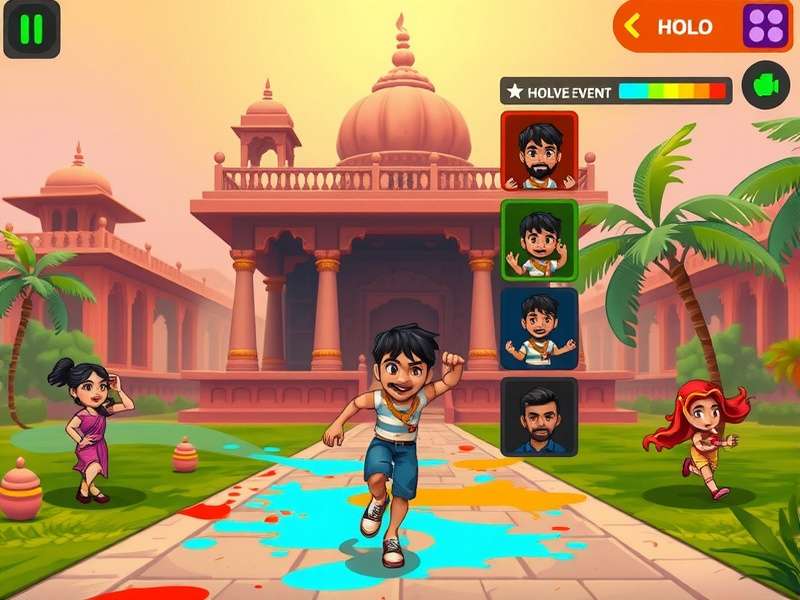Revered Run Rulers gameplay screenshot showing character running through Indian temple